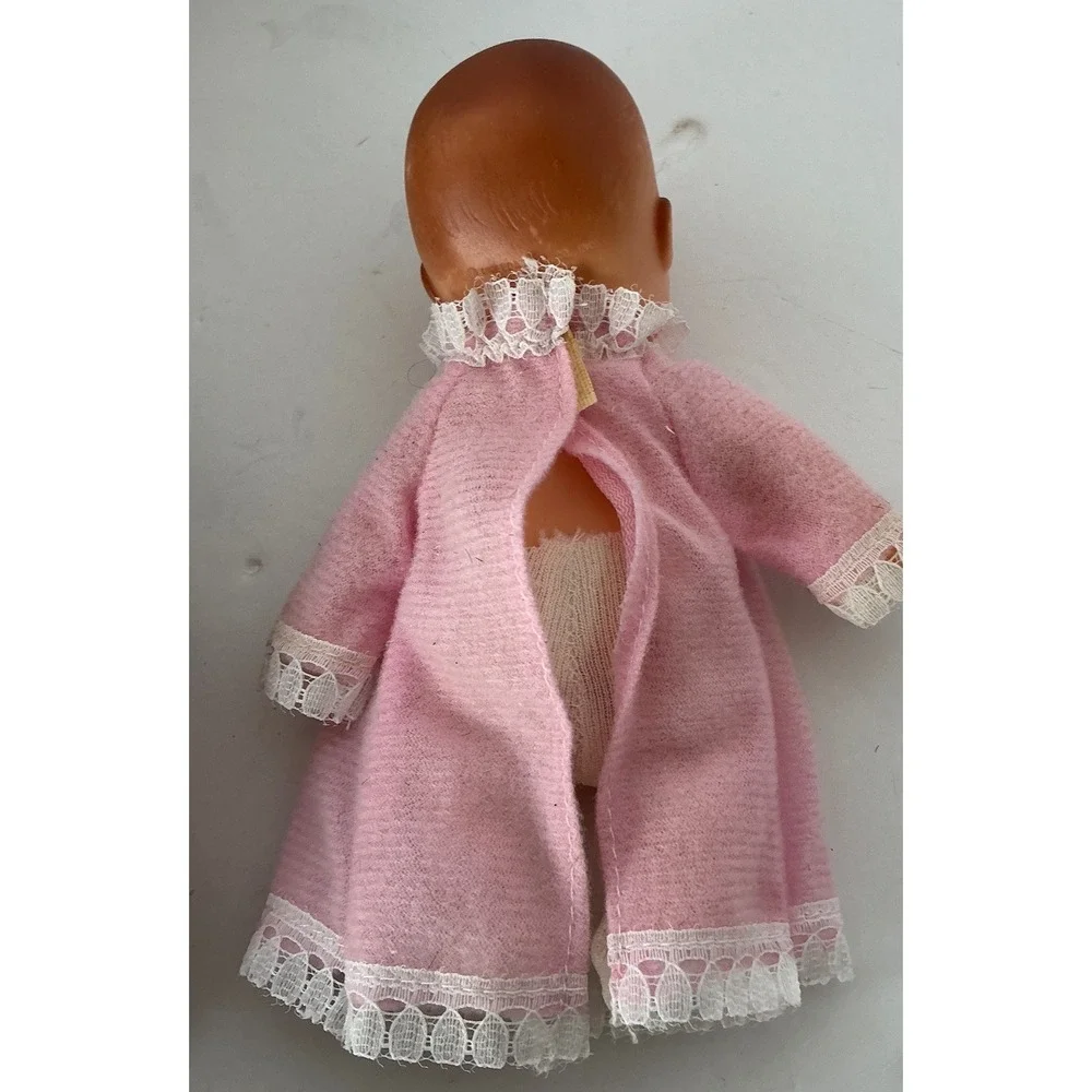 Eegee‎ Co Softina Vintage Doll Set Striped Dress Pink Lace Outfit 13in 1980s